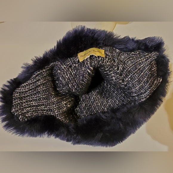 Raffaeollo Bettini luxury Italian made trapper faux fur and knit hat - Picture 5 of 9